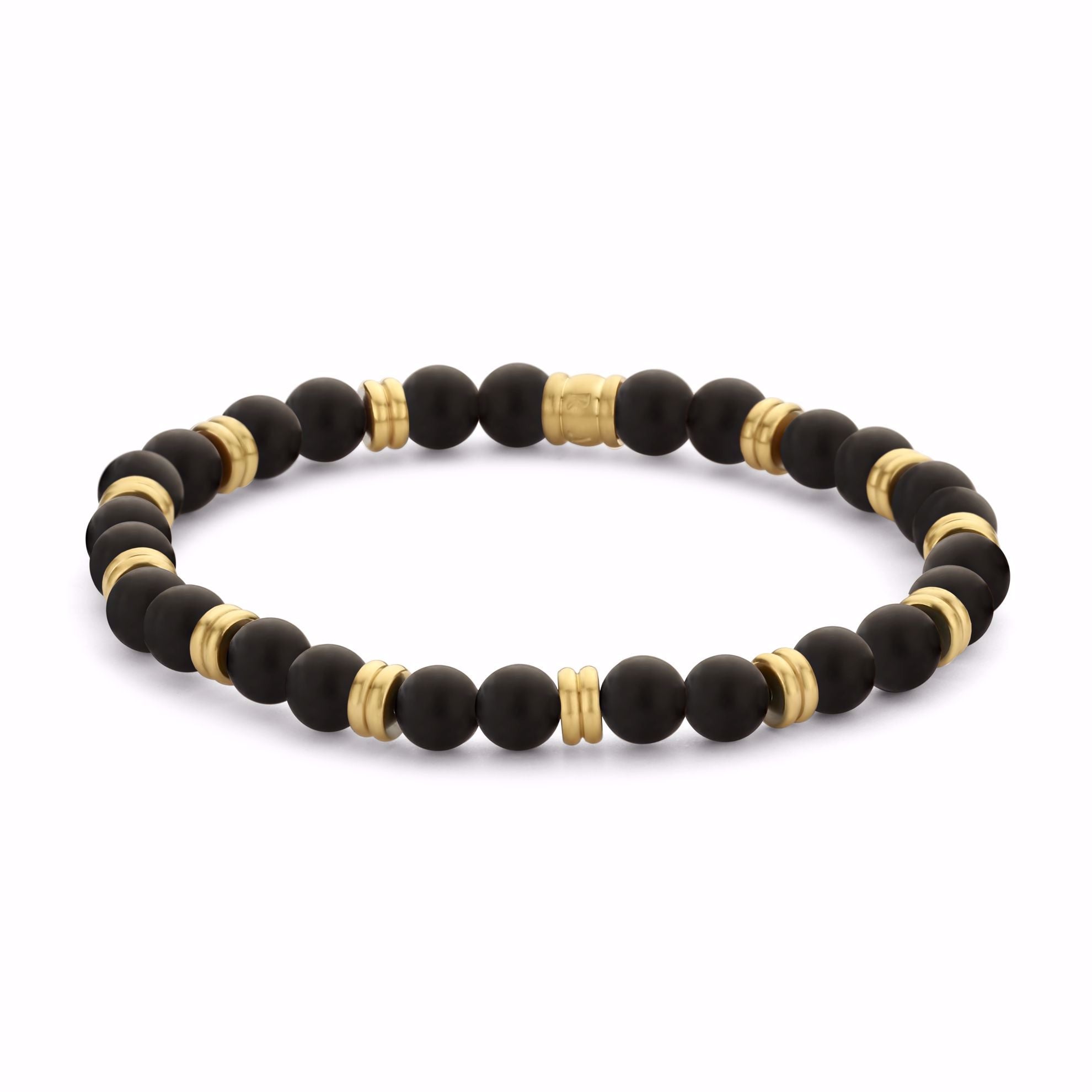 Frank sorte sten armbånd