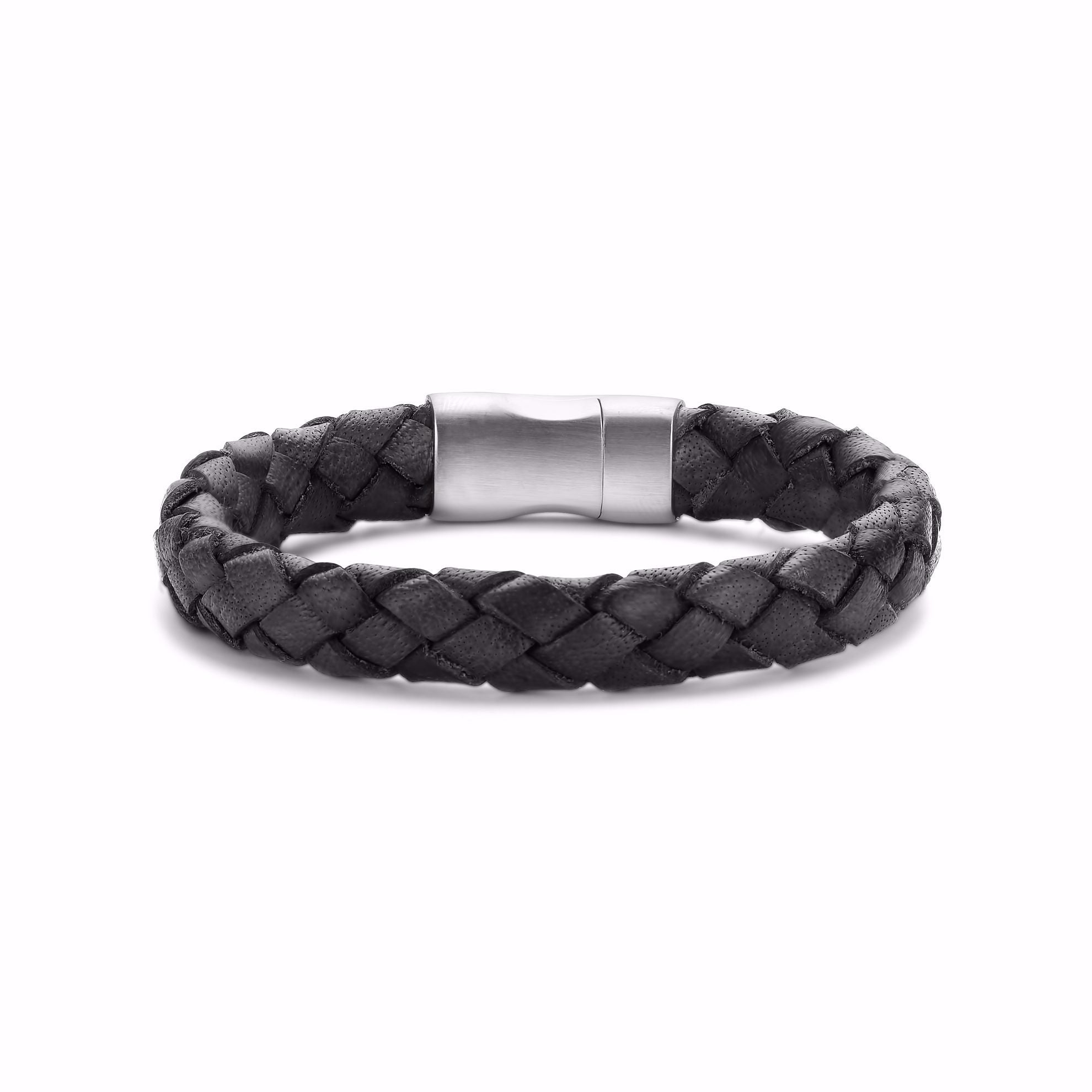 Frank sort læder armbånd