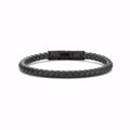 Frank sort læder armbånd