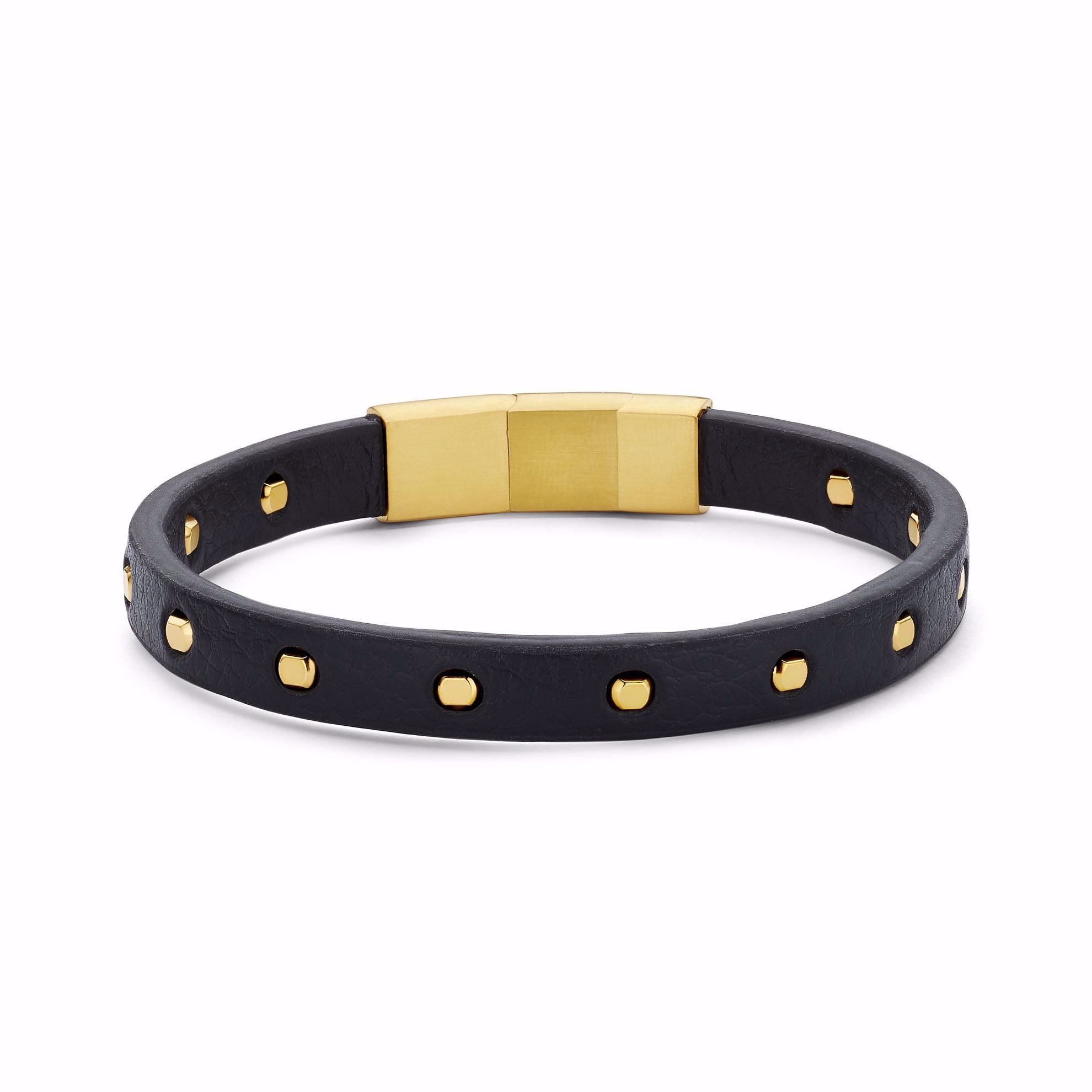 Frank sort læder armbånd