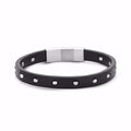 Frank sort læder armbånd