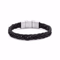 Frank sort læder armbånd