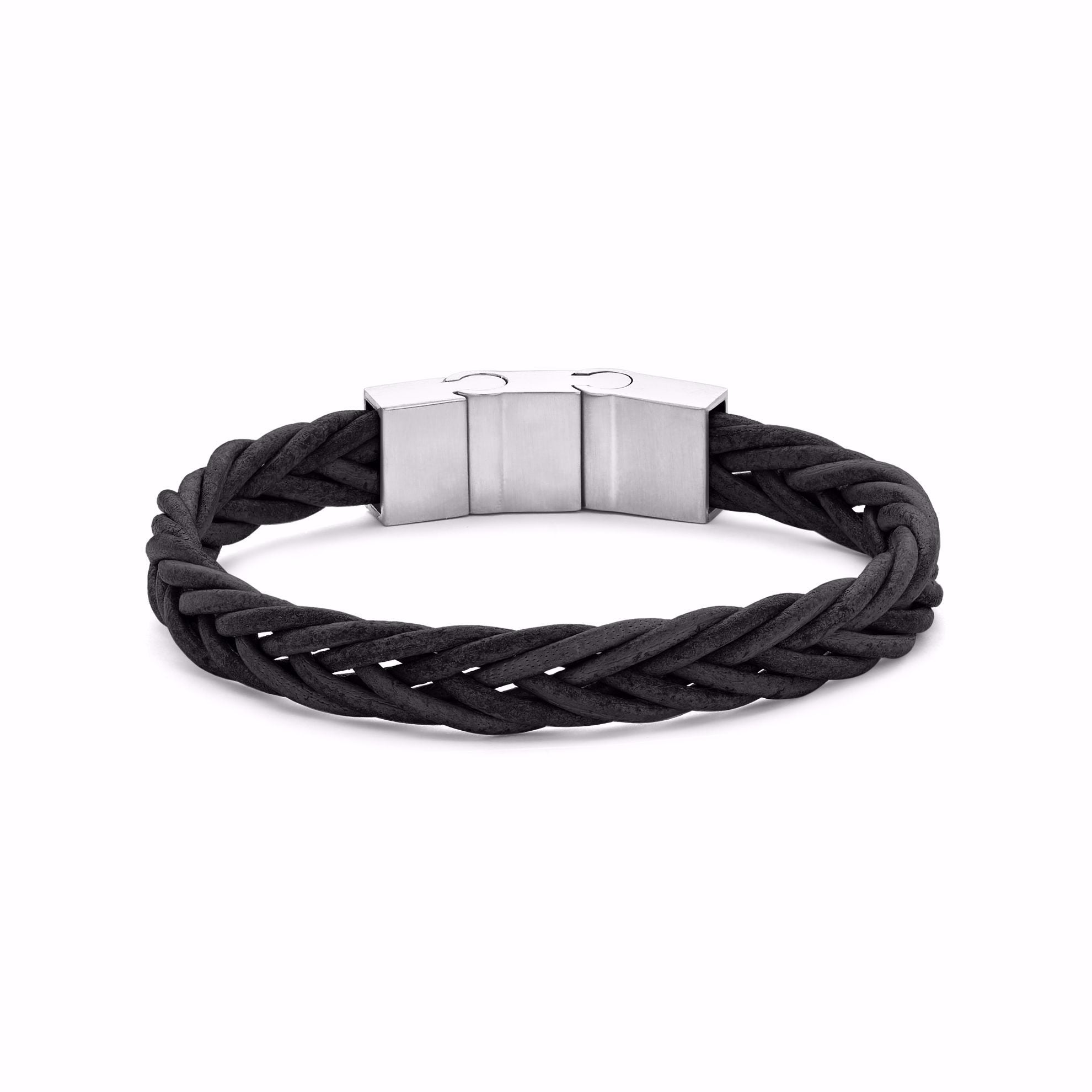 Frank sort læder armbånd