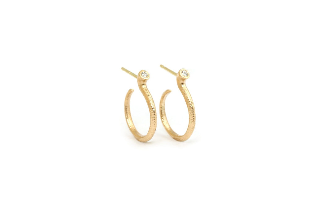 Ophelia creoler 14 kt. 0,06 ct. TW/VS