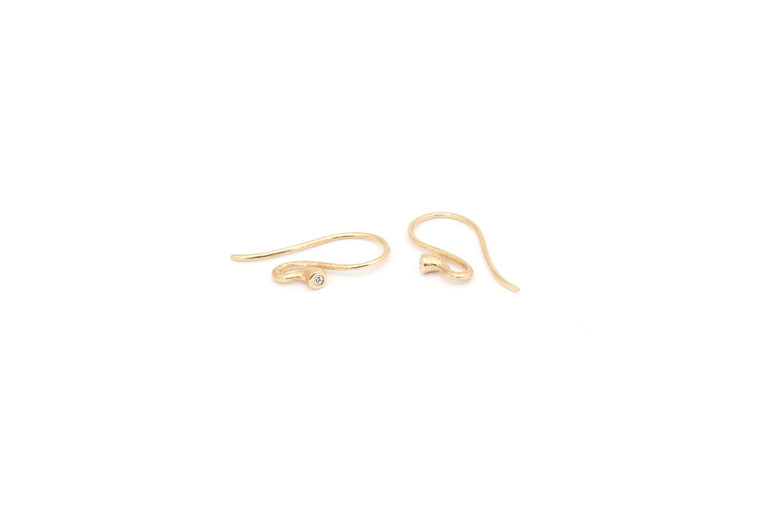 Ophelia ørebøjler 14 kt. 0,02 ct. TW/VS