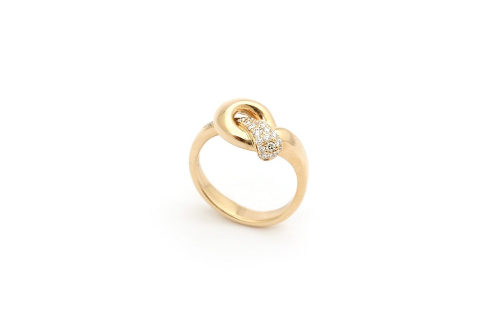 Knude ring 14 kt. 0,26 ct. TW/VS