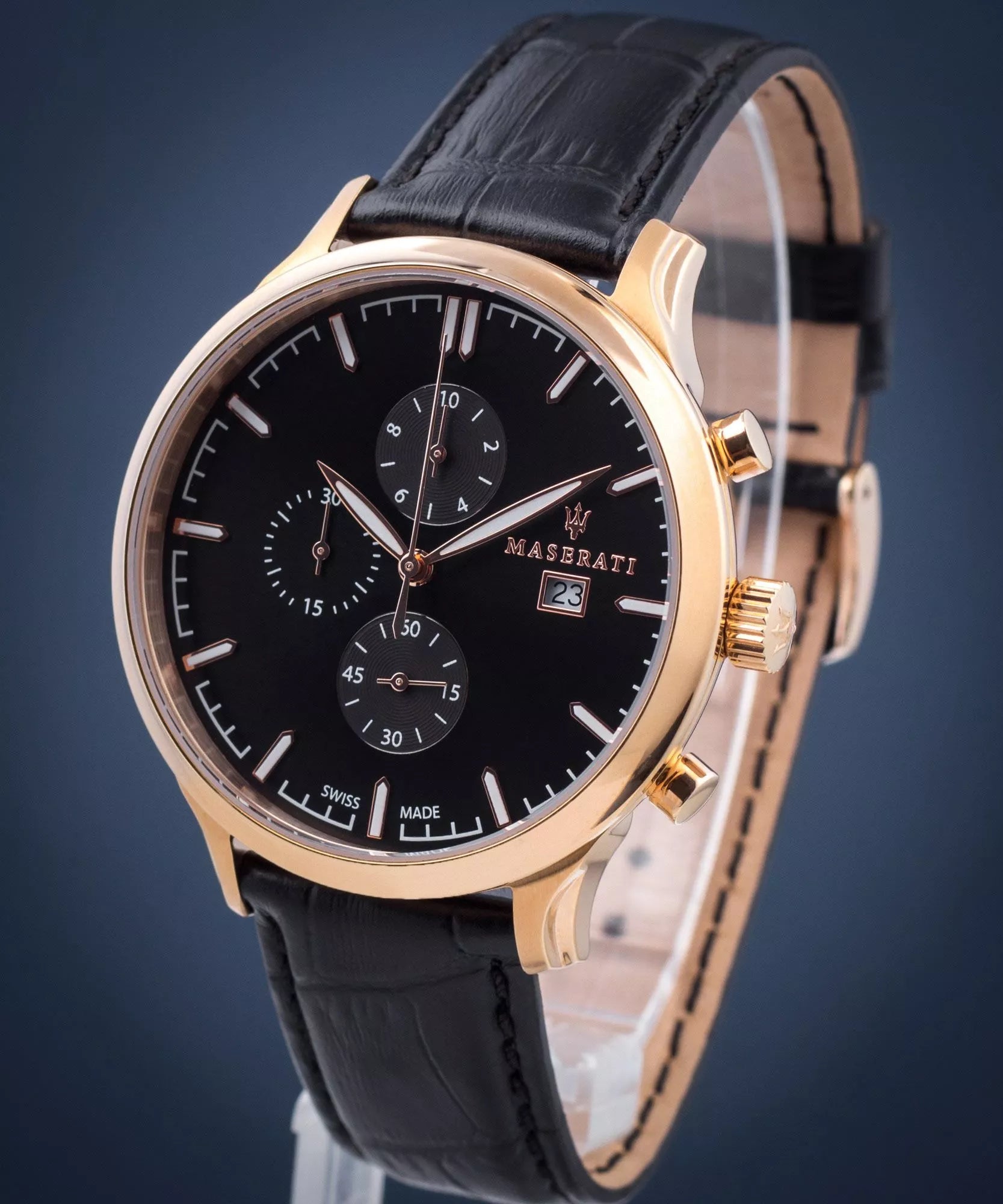 Maserati Successo Blå/Stål Ø44 mm