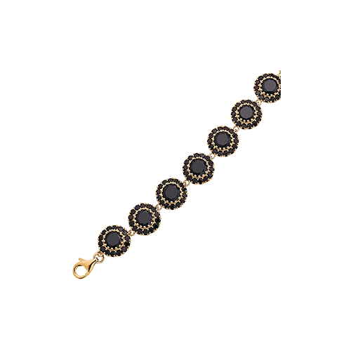 Støvring Design Forgyldt Sølv Armbånd med Granater – 17,5 + 2 cm