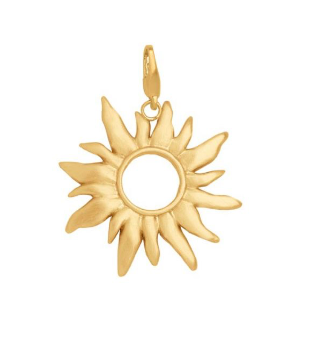 ByBiehl Sun Wild Large Vedhæng – Forgyldt Sølv 24 mm