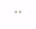 Guld ørestik med 2 mm zirkonia 8 kt.