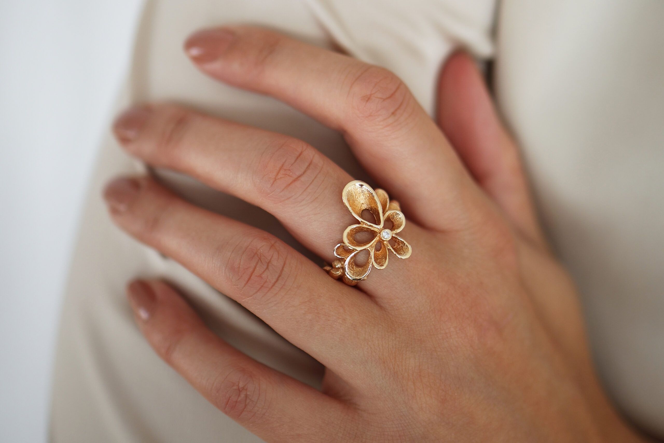 Violina ring 14 kt. 0,02 ct. TW/VS
