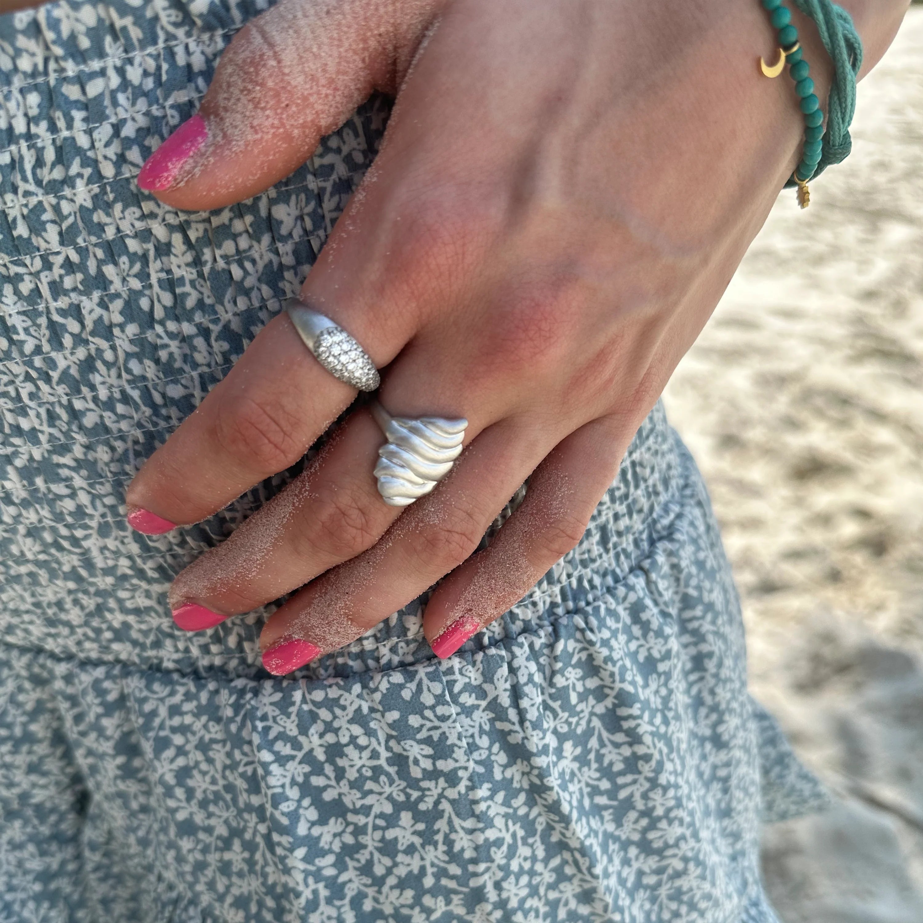 By Biehl Ocean Flow Sparkle ring