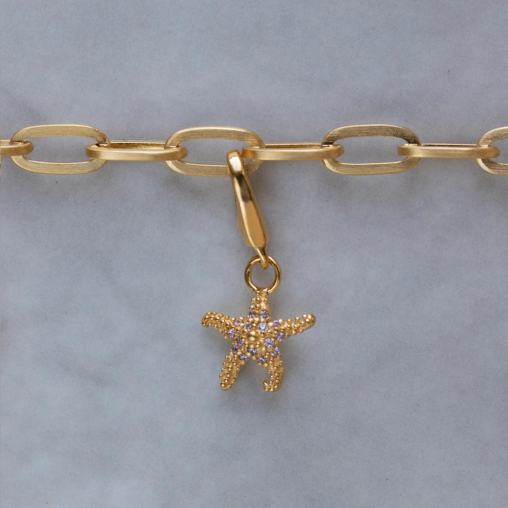 By Biehl starfish charm forgyldt stål